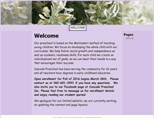Tablet Screenshot of cascadepreschool.com